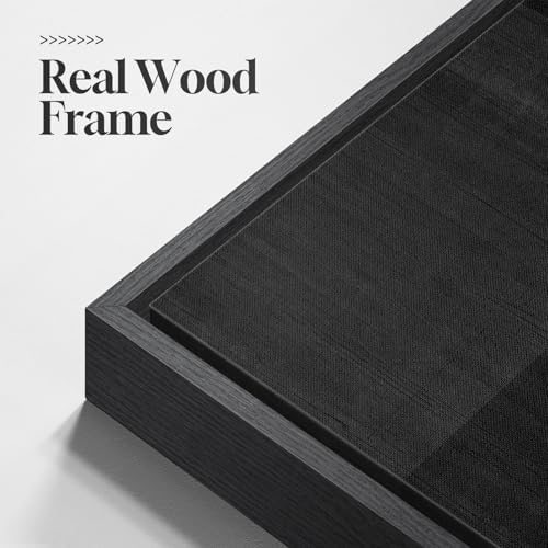 Large Framed Black Beige Neutral Abstract Wall Art, 1 Piece Vertical 30x60 - Image 5