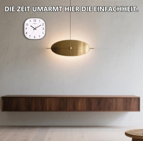 Small Wall Clock, 8 Inch Silent Non Ticking Battery Operated Clock, Square - Image 2