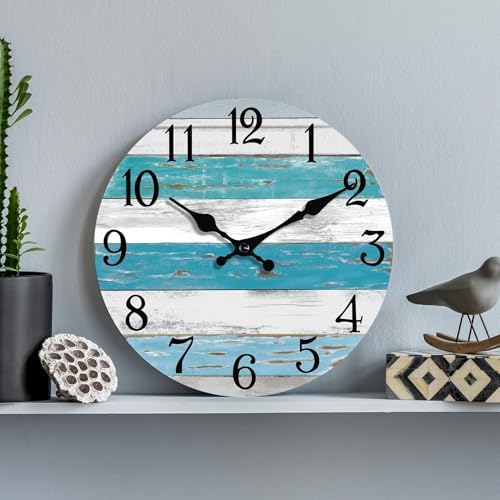 KECYET 10 Inch Wall Clock Battery Operated Silent Non Ticking Beach - Image 6
