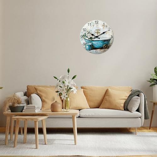 XNM Farmhouse Bathroom Wall Clock Battery Operated 16 Inch - Image 2