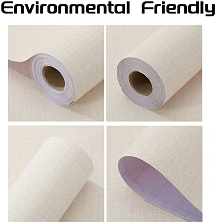 Peel and Stick Wallpaper Beige Grass Cloth Wall Paper - Image 4