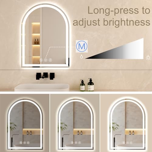 Arched LED Bathroom Mirror - Image 5