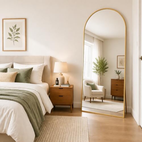 Arched Full Body Gold Mirror - Image 3