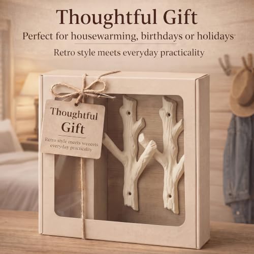 Frienda 4 Pcs Rustic Tree Branch Decorative Hooks, 7.5" X 3.7 " - Image 6