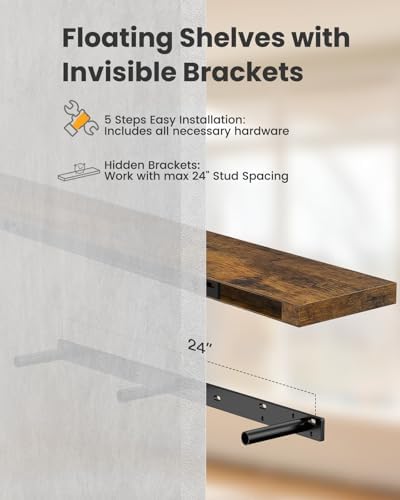 Amada 47.2" Floating Shelves for Wall Decor & Storage - Image 7