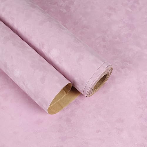 Pink Velvet Drawer Liner Felt Fabric Wallpaper Peel and Stick Soft Velvet by EaseStick