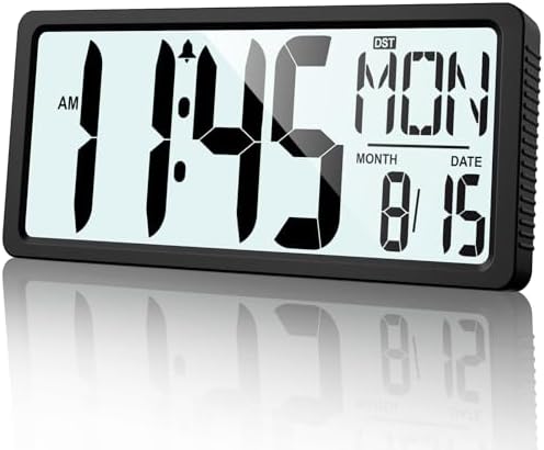 XREXS Large Digital Wall Clock Battery Operated by XREXS