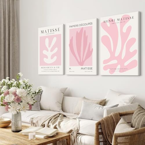 Pink Matisse Wall Art Prints Aesthetic Wall Decor Abstract Henri Matisse Canvas - Image 6