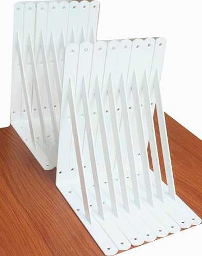 20 Pack L12 x H 8" White Heavy Duty Shelf Brackets by MHMYDZ