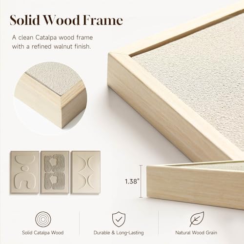 Thalasse Abstract Wall Art Large Framed 3D Sandstone 24x36 In - Image 3