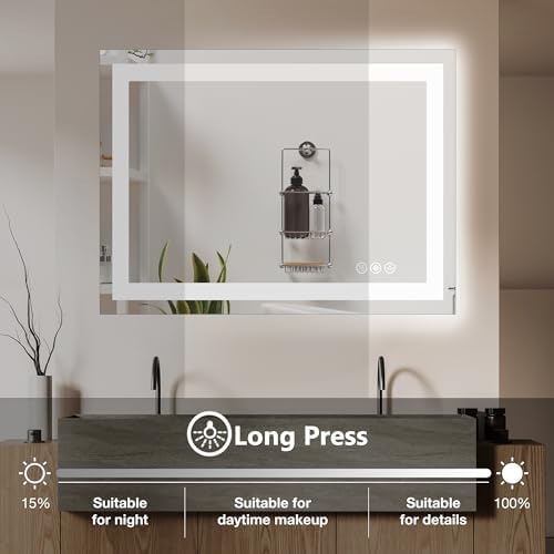 NEWBULIG 28"x36" LED Bathroom Mirror - Image 3