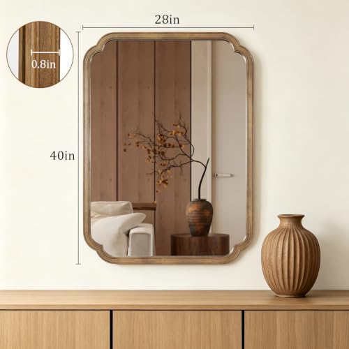 HOMECOOKIN Wood Bathroom Mirror - Image 2