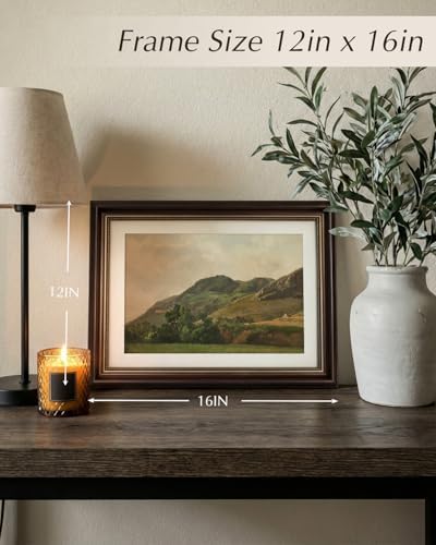 VIYYIEA Vintage Landscape Wall Art, Moody Nature Mountain Prints 16x12in - Image 4