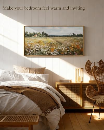 InSimSea Extra Large Framed Vintage Wall Art, Wildflower Meadow - Image 2