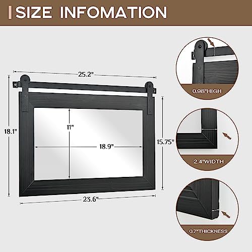 COGOOD Farmhouse Barn Door Mirror - Image 5