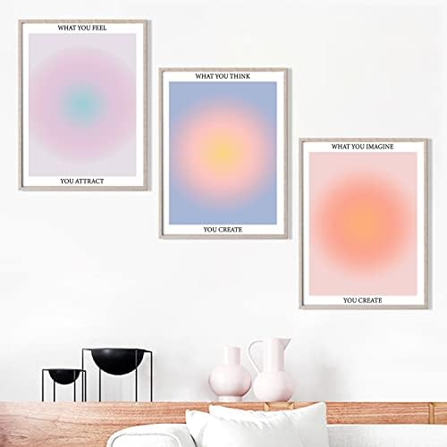 NCYEL 3 Colorful Abstract Halo Posters, 16x24inx3 Unframed - Image 2