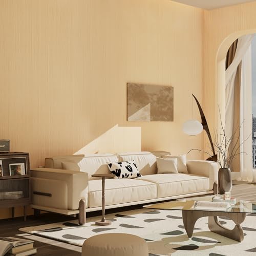 Grasscloth Peel and Stick Wallpaper Oatmeal Beige Extra Wide 48" x 394"large by Unknown