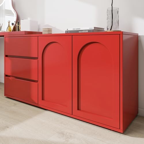 Red Peel and Stick Wallpaper Solid Red Contact Paper A Set of 15.7"x236" Matte - Image 5