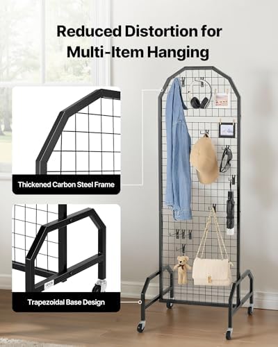 VEVOR 2 Packs Grid Wall Panels, 1.9 x 5.4 ft Wire Grid Panels Display Rack - Image 3