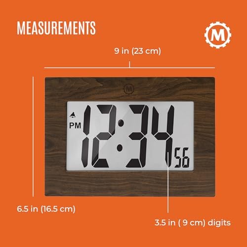 MARATHON CL030064WD Large Digital Wall Clock - Image 5