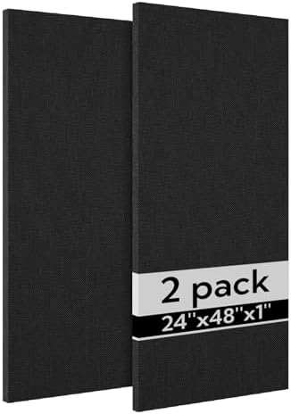 Olanglab Acoustic Panels 2 Pack, Fabric Wrapped Sound Proof Foam Panels by Olanglab