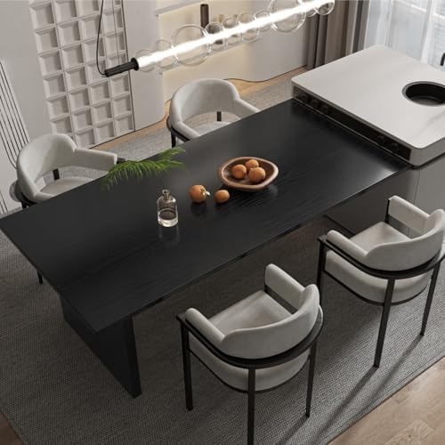 Abyssaly Black Wood Contact Paper Peel and Stick Wallpaper - Image 3