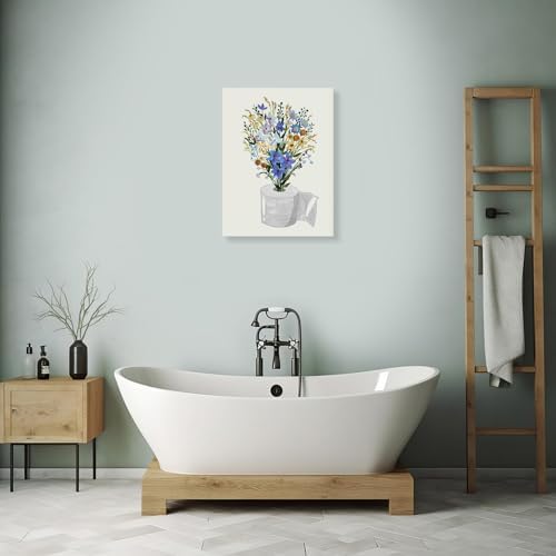 Framed Canvas Prints Funny toilet paper Botanical Wildflowers Plant Wall Art - Image 5