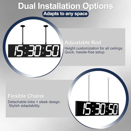 CHKOSDA 28 Inch Large Double Sided Digital Wall Clock - Image 6