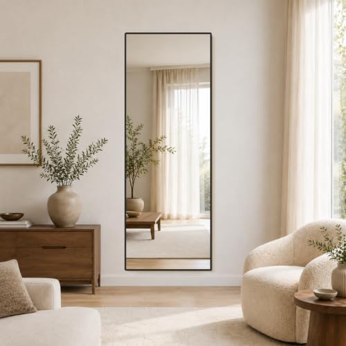 57"x21" Full Length Mirror, Floor Mirror Full Length Black - Image 4