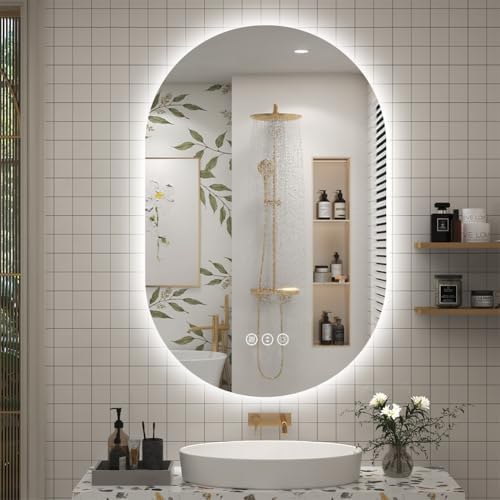 SMIROR 24x36 Oval Backlit LED Bathroom Vanity Mirror by SMIROR