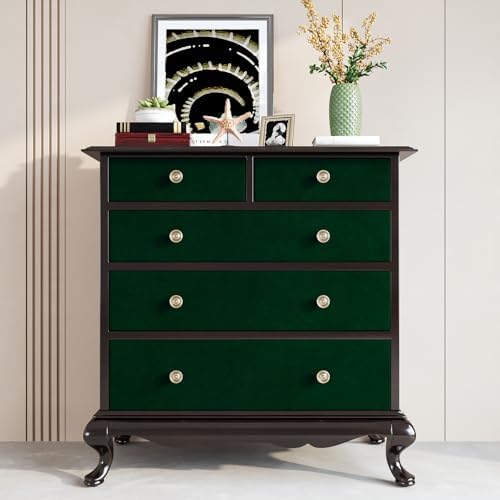 15.7"x160" Emerald Green Velvet Drawer Liner Self Adhesive Velvet Fabric - Image 5