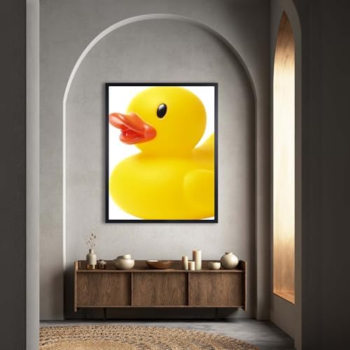 InkFlow Posters Yellow Rubber Duck Canvas Poster - Image 4