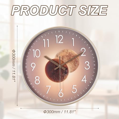 PATIKIL 12 Inch Modern Wall Clock, Silent Non-Ticking Wall Clocks Sweep - Image 2
