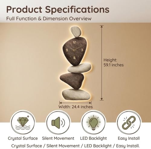 3D LED Wall Art Clock, Modern Irregular Creative Wall Decor - Image 7