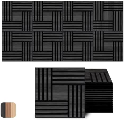 WoveN SounD Acoustic Wall Panels, 16 Pack, 12x12 in by WovenSound