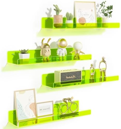 upsimples 4 Pcs 15" Acrylic Shelves by upsimples
