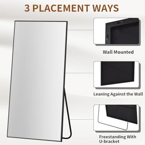 VooBang Oversized Full Length Mirror, Aluminum Alloy Frame Full Body Mirror - Image 5