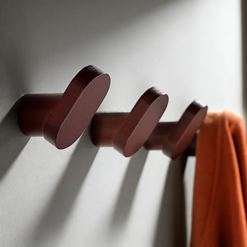 Screw-In Foot Shape Wall Hooks—Solid Beech Wood, PU Water-Resistant Coating by DELITON