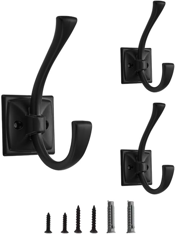 3 Pack Decorative Heavy Duty Towel Hooks by CABDM