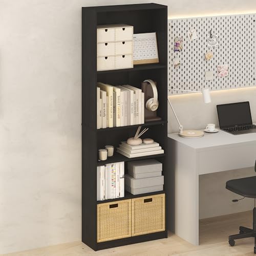 Furinno Jaya Simply Book Shelf, 5-Tier Bookshelf, Bookcase - Image 2