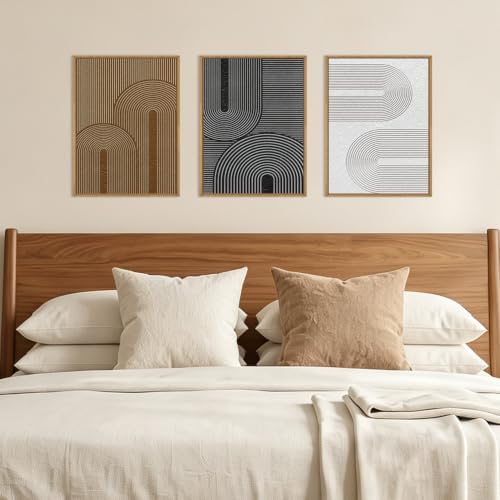 BINCUE Framed Dark Wall Art Geometric Artwork Abstract Modern Wall Decor - Image 6