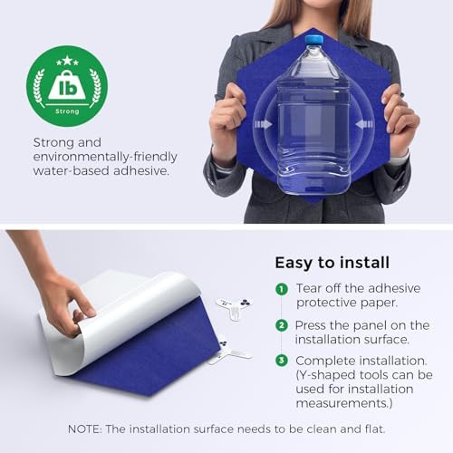 Self-Adhesive Acoustic Panels, 2nd Generation Sound Absorbing Panel, - Image 4