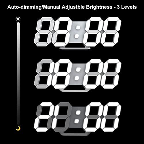 Deeyaple LED Clock, 3D Digital Wall & Desk Alarm Clock - Image 5