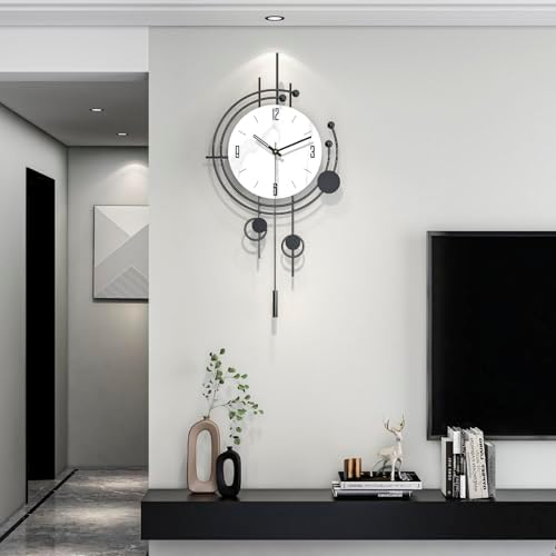 Modern Wall Clock for Living Room Decor Large Decorative Metal Wall Clock by JTWALCLOCK
