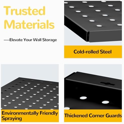 4-Pack Heavy-Duty Metal Pegboard Organizer Kit - Image 5