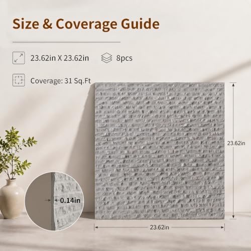GLSLAND 3D Faux Stone Wall Panels - Image 2