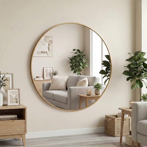 OLIXIS Circle Mirror 24 Inch, Round Wall Mirror by OLIXIS