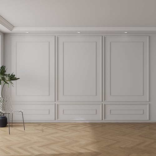 Pangda 3 Set Peel and Stick Wall Molding Kit Panel by Pangda