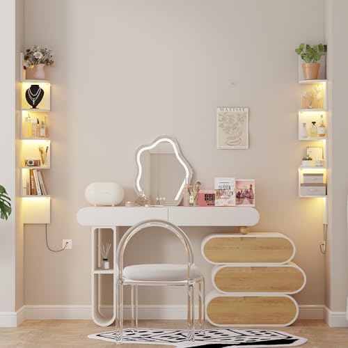 Qupui 5-Tier Corner Shelf with LED - Image 4