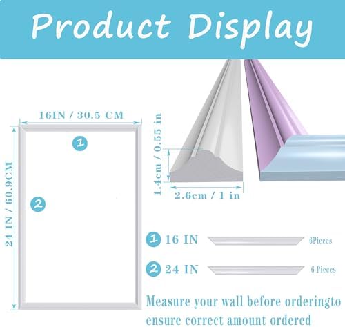 3 Set Panels Peel and Stick Premade Wainscoting Accent Wall Panels - Image 2